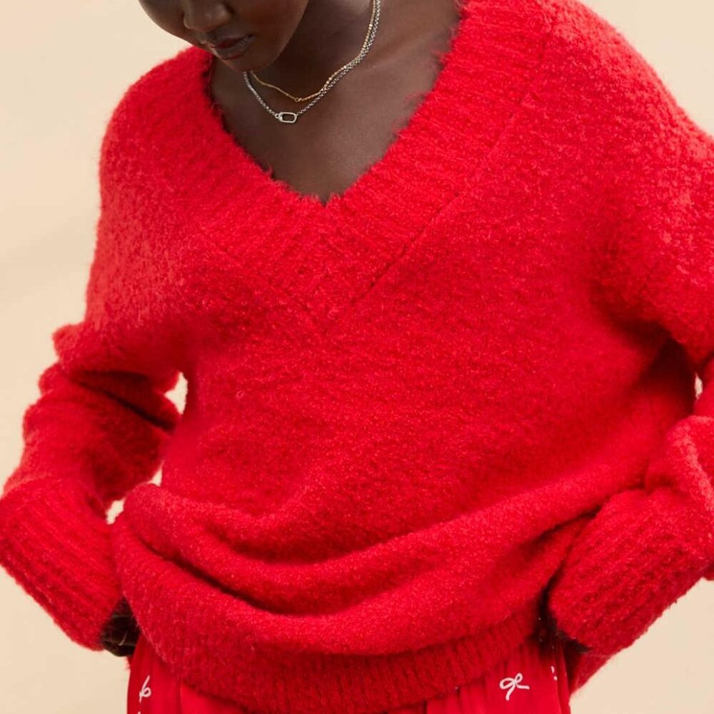 Aerie Teddy Boucle Oversized Sweater